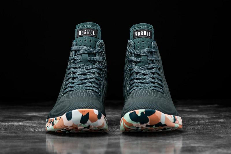 Turquoise Nobull High-Top Wild Jewel Men's Trainers | CA H1438A